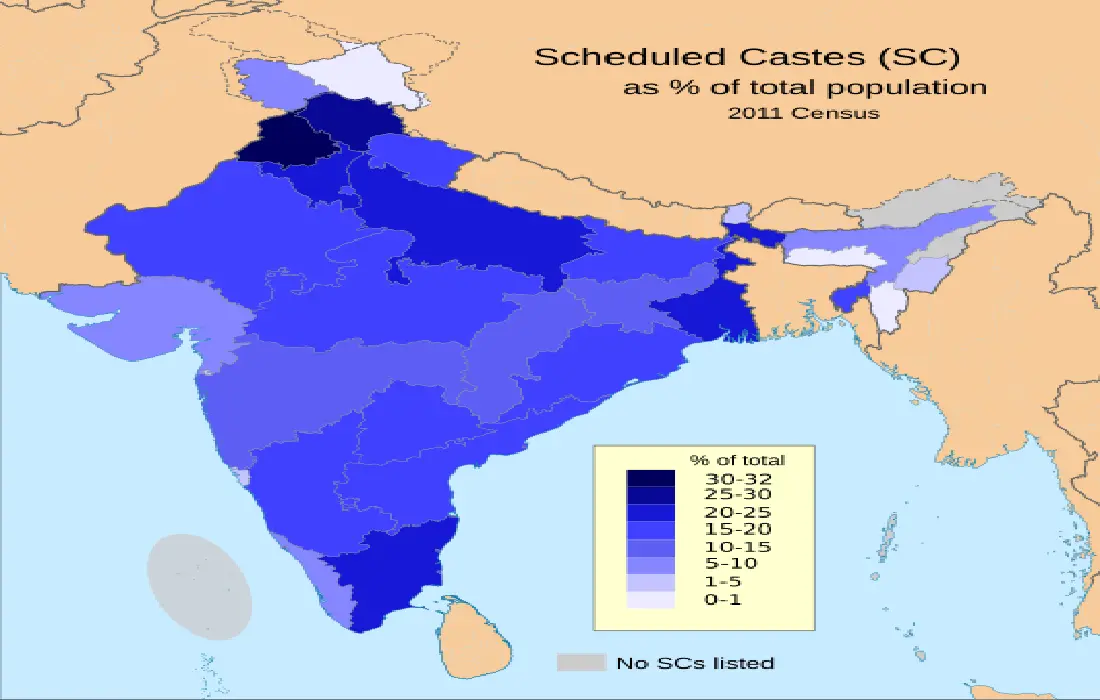 Sc population in india, top 10 state of sc population