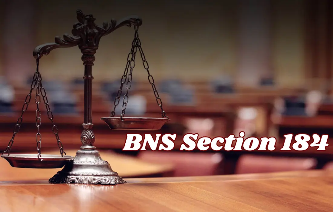 BNS Section 184, BNS Section 184 in Hindi