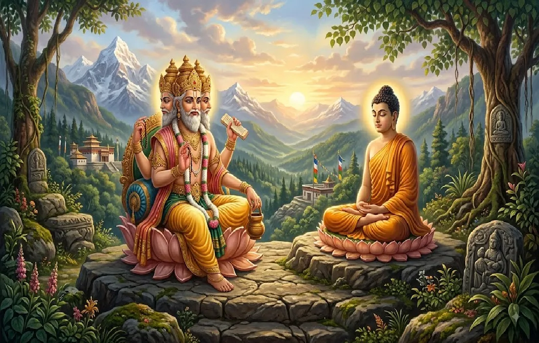 Bramha and buddha